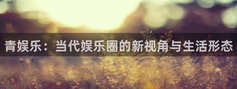 益达娱乐3登录：青娱乐：当代娱乐圈的新视角与生活形态