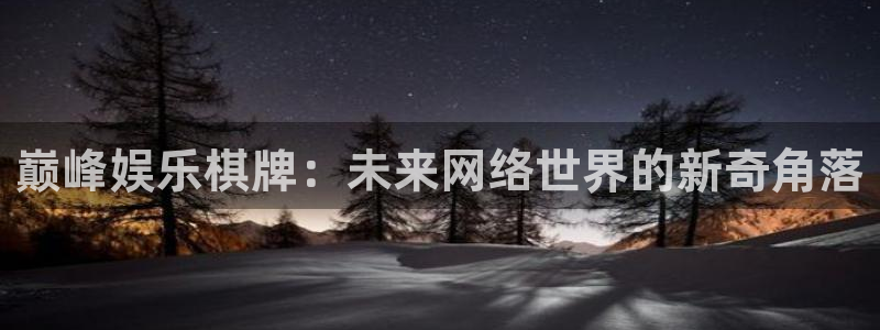 益达娱乐2体育登录入口：巅峰娱乐棋牌：未来网络世界的新奇角落